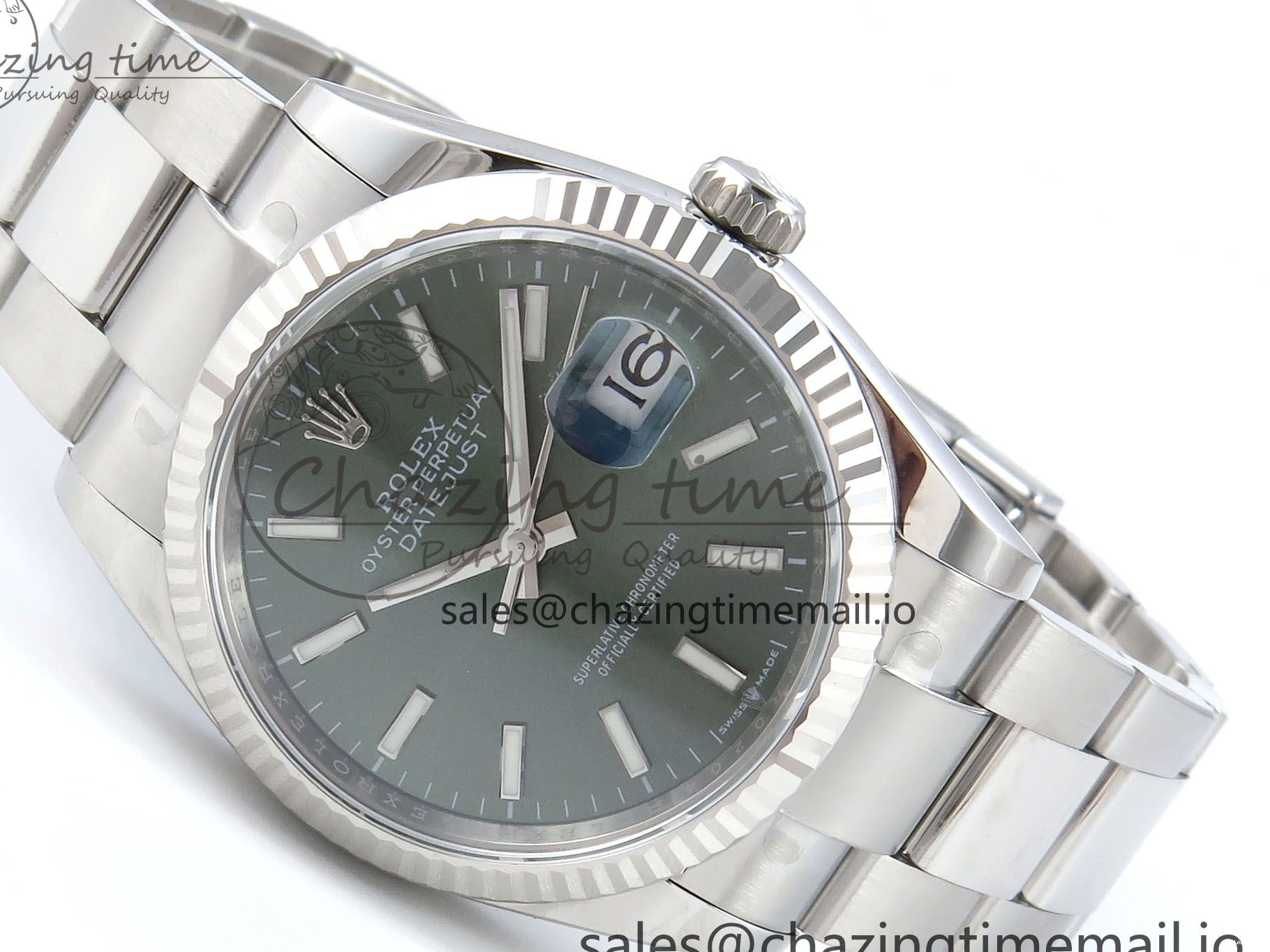 Dial EWEF DateJust 126234 A3235 Bracelet on Stick 36 Green Edition Oyster Best 0509